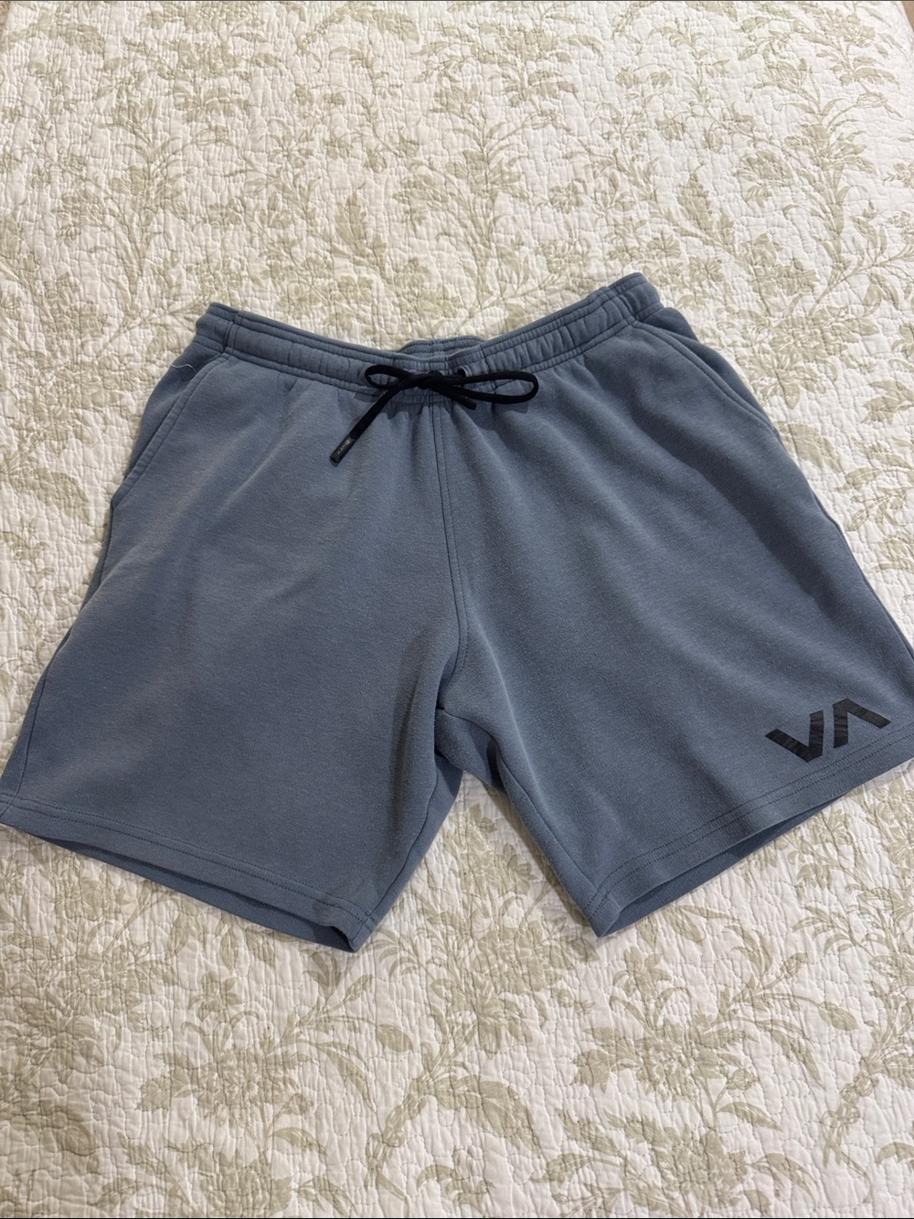 RVCA Slate Blue Athletic Drawstring Shorts